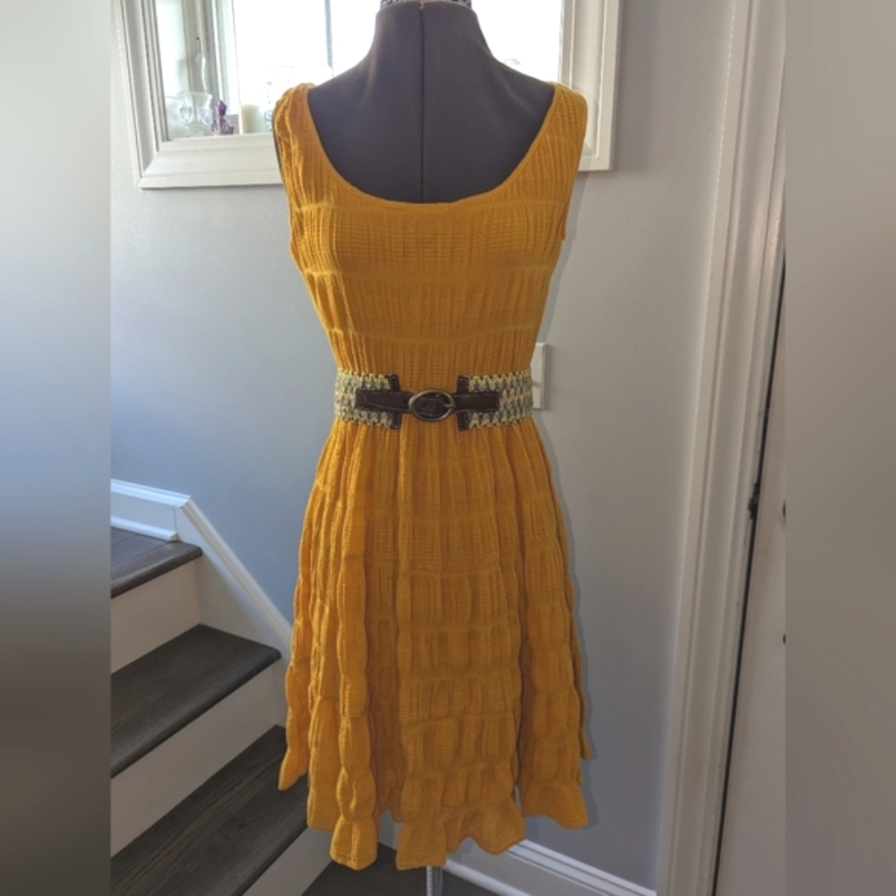 Max Studio sleeveless textured A-line dress, size M
